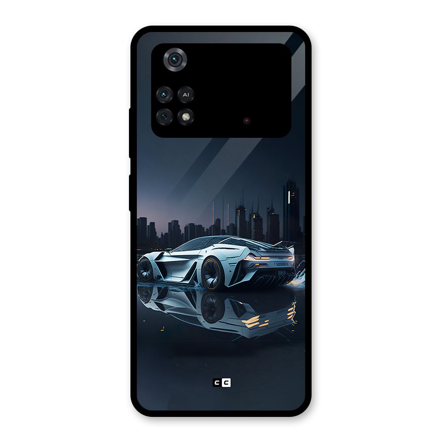 Car of Future Glass Back Case for Poco M4 Pro 4G