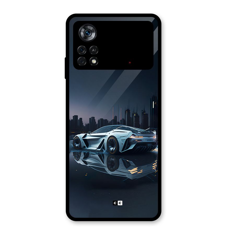 Car of Future Glass Back Case for Poco X4 Pro 5G