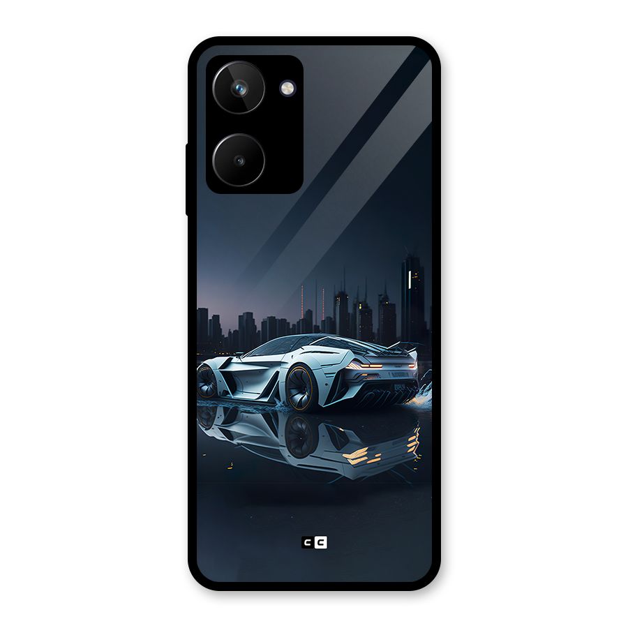 Car of Future Glass Back Case for Realme 10