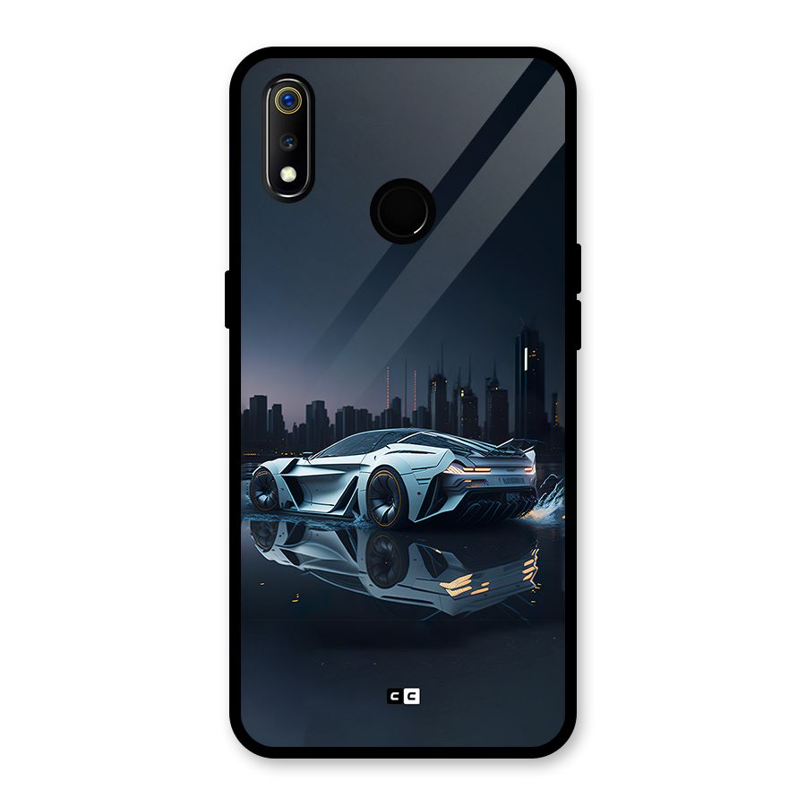 Car of Future Glass Back Case for Realme 3i