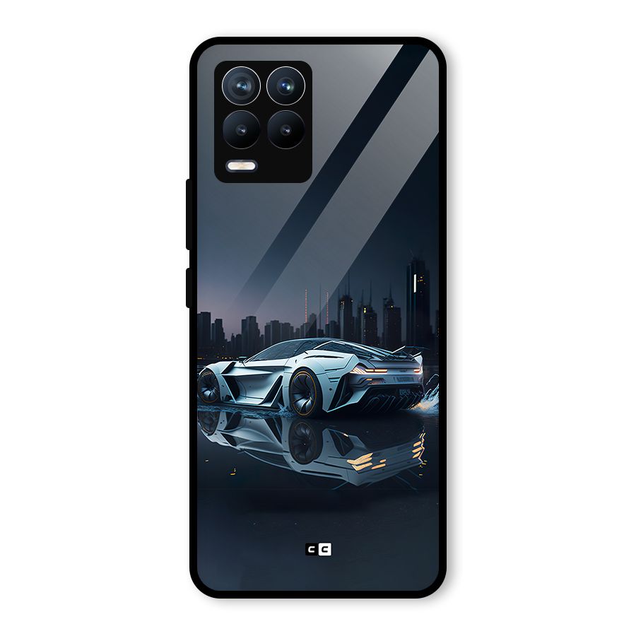 Car of Future Glass Back Case for Realme 8