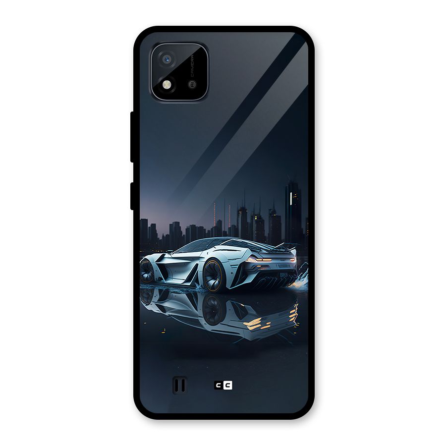 Car of Future Glass Back Case for Realme C11 2021