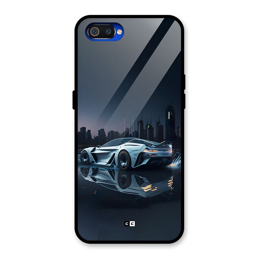 Car of Future Glass Back Case for Realme C2