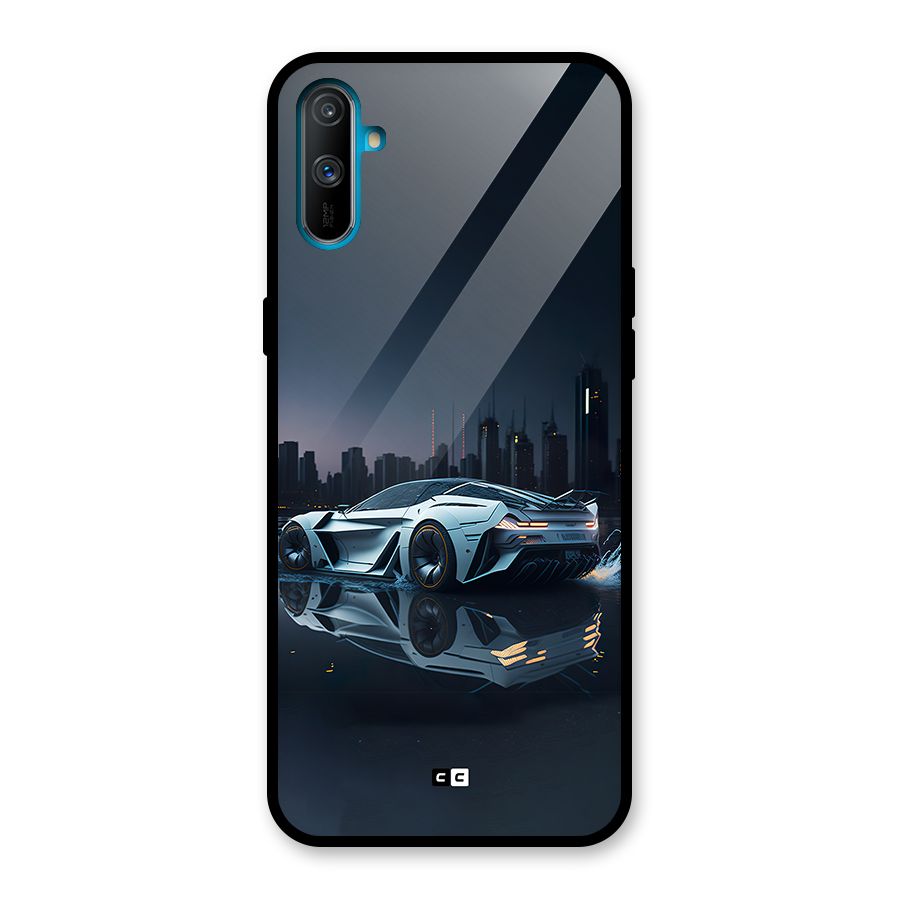 Car of Future Glass Back Case for Realme C3