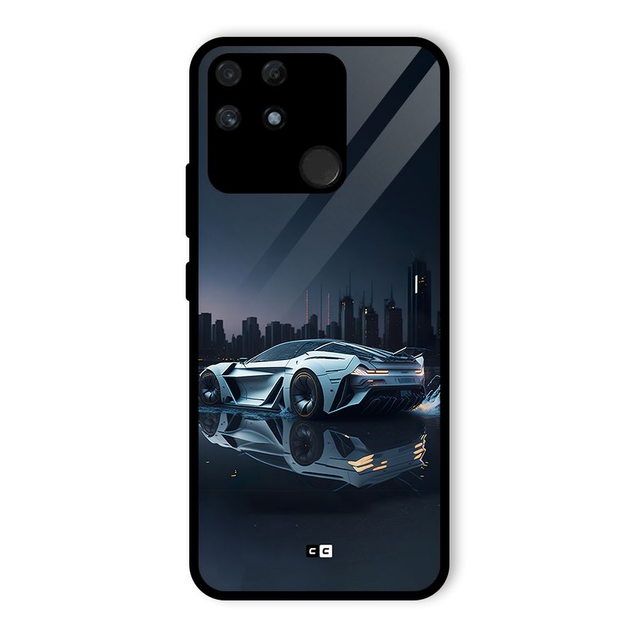 Car of Future Glass Back Case for Realme Narzo 50A