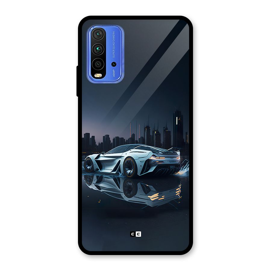 Car of Future Glass Back Case for Redmi 9 Power