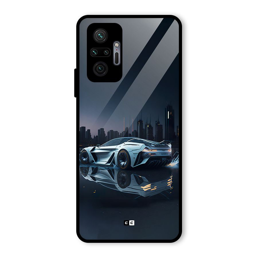 Car of Future Glass Back Case for Redmi Note 10 Pro