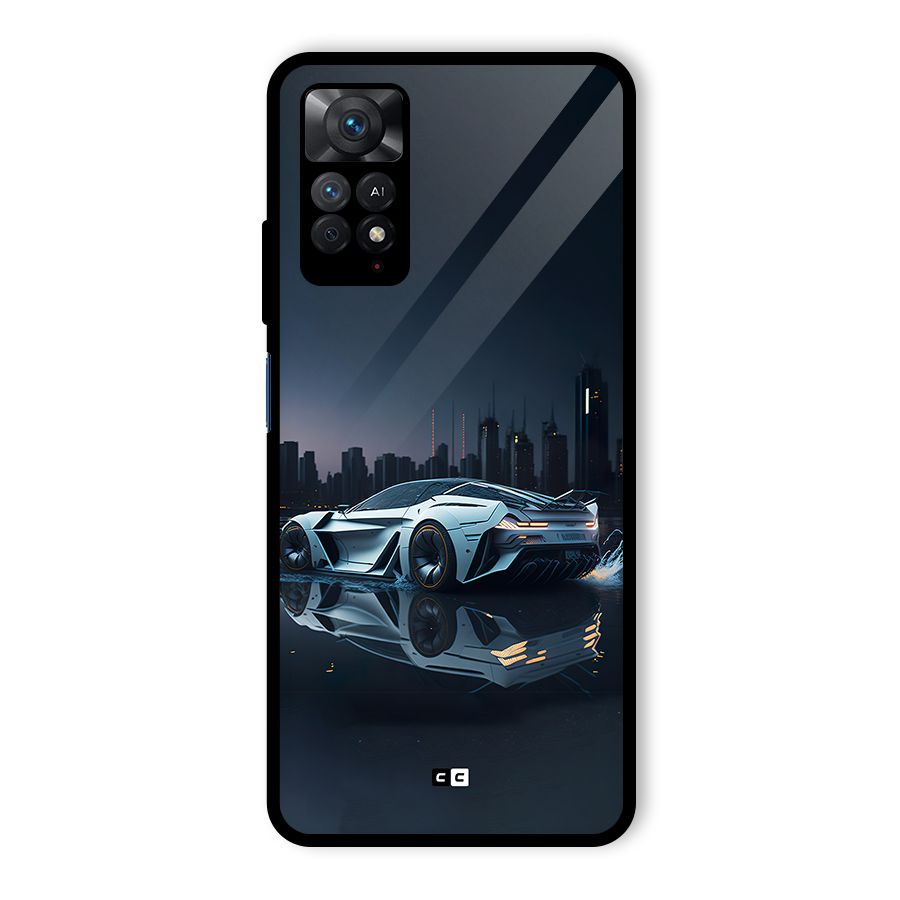 Car of Future Glass Back Case for Redmi Note 11 Pro