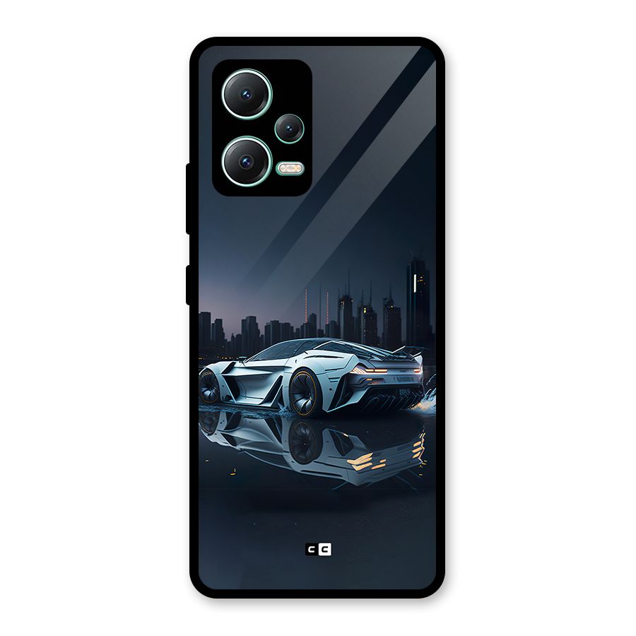 Car of Future Glass Back Case for Redmi Note 12 5G
