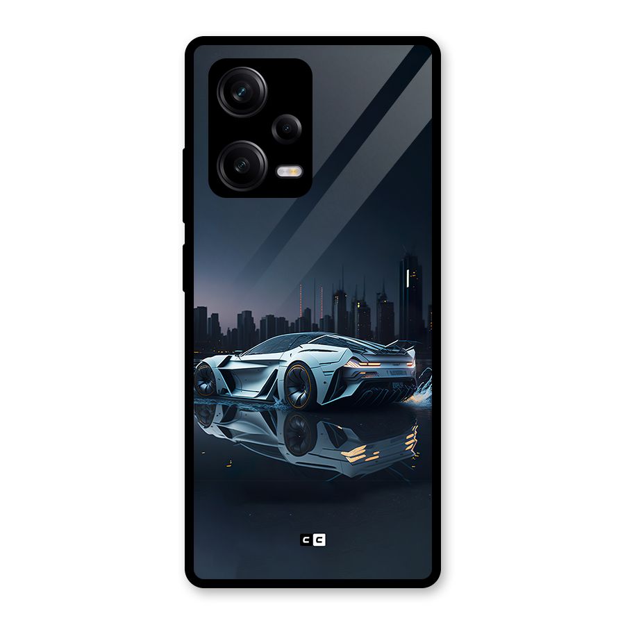 Car of Future Glass Back Case for Redmi Note 12 Pro