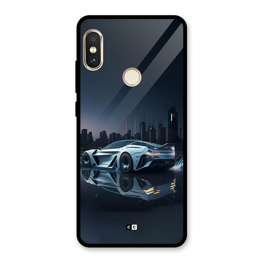 Car of Future Glass Back Case for Redmi Note 5 Pro