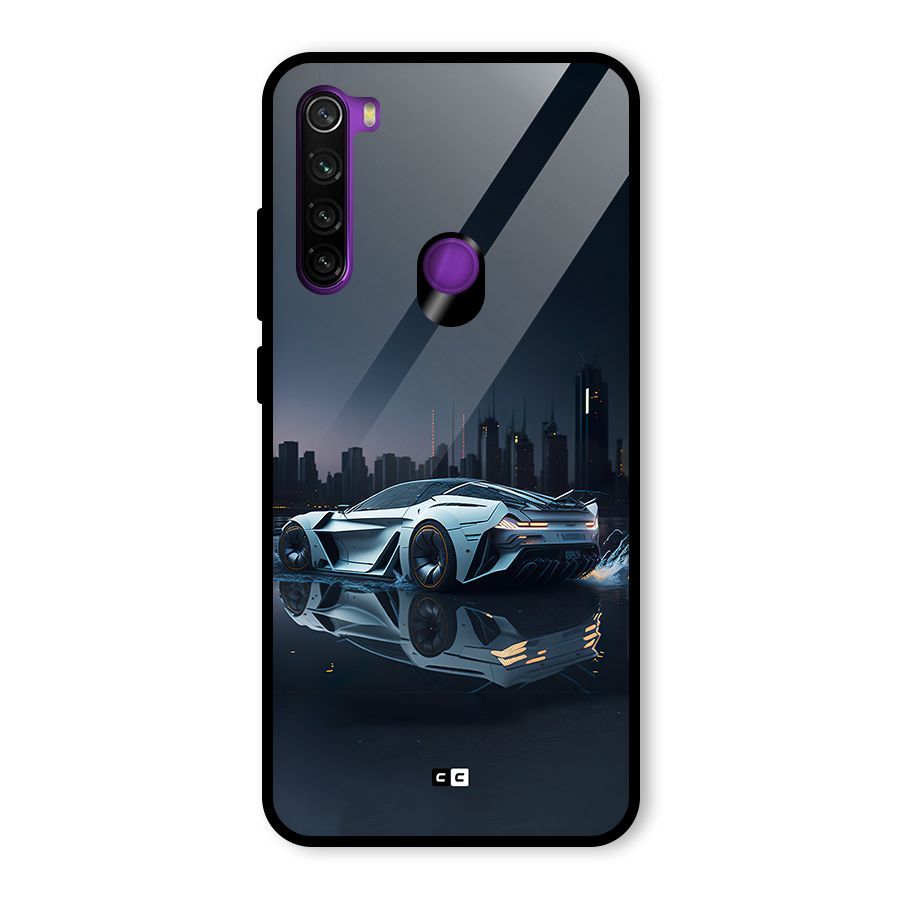 Car of Future Glass Back Case for Redmi Note 8