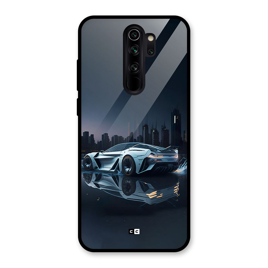 Car of Future Glass Back Case for Redmi Note 8 Pro