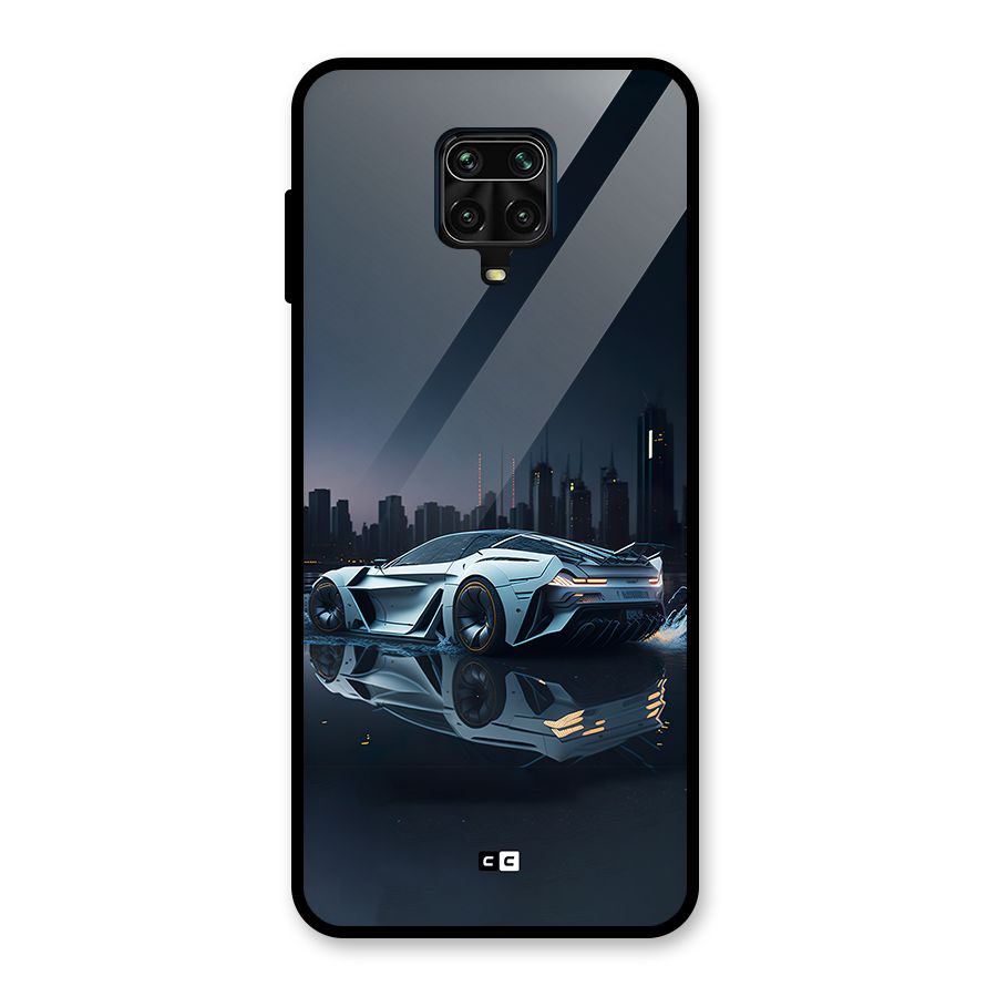 Car of Future Glass Back Case for Redmi Note 9 Pro
