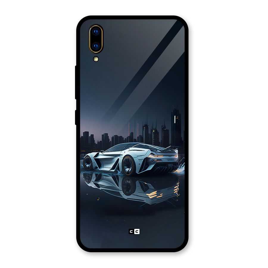 Car of Future Glass Back Case for Vivo V11 Pro