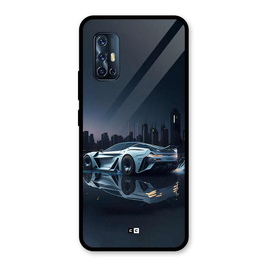 Car of Future Glass Back Case for Vivo V17