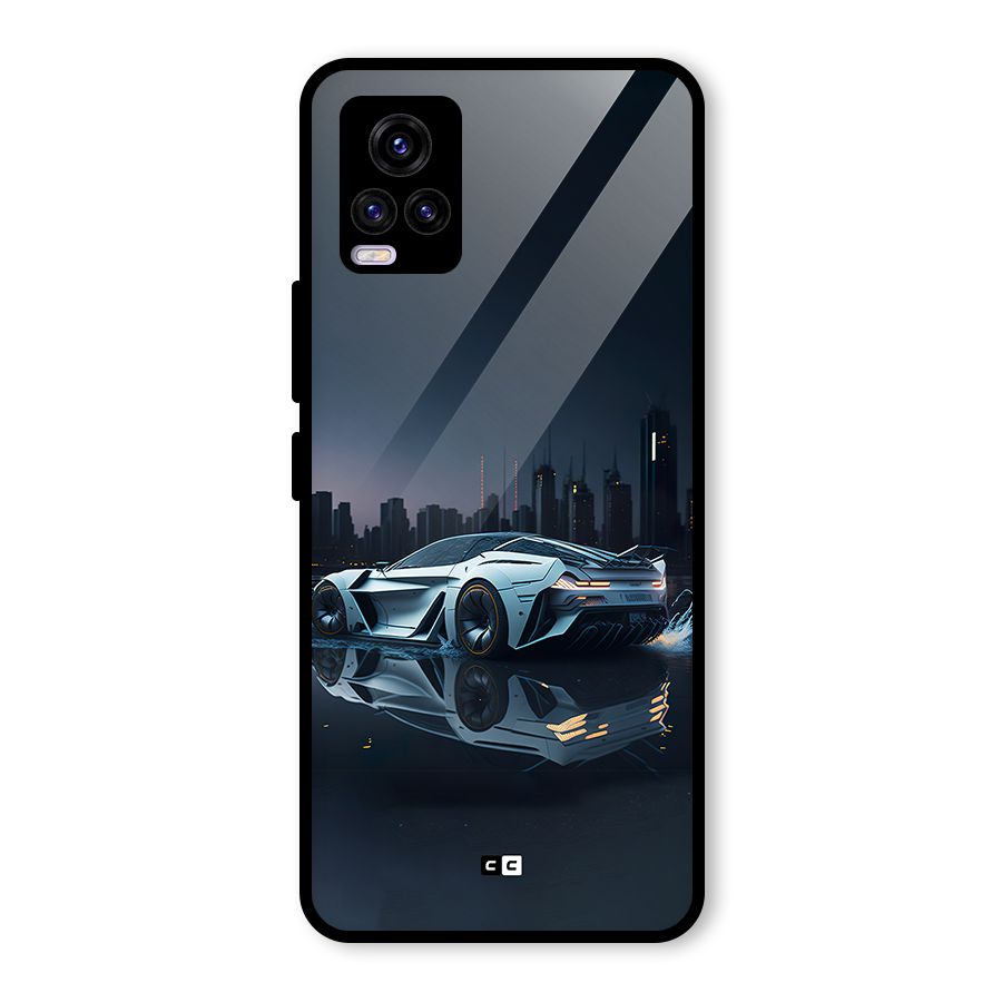 Car of Future Glass Back Case for Vivo V20 2021