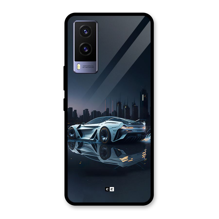 Car of Future Glass Back Case for Vivo V21e 5G