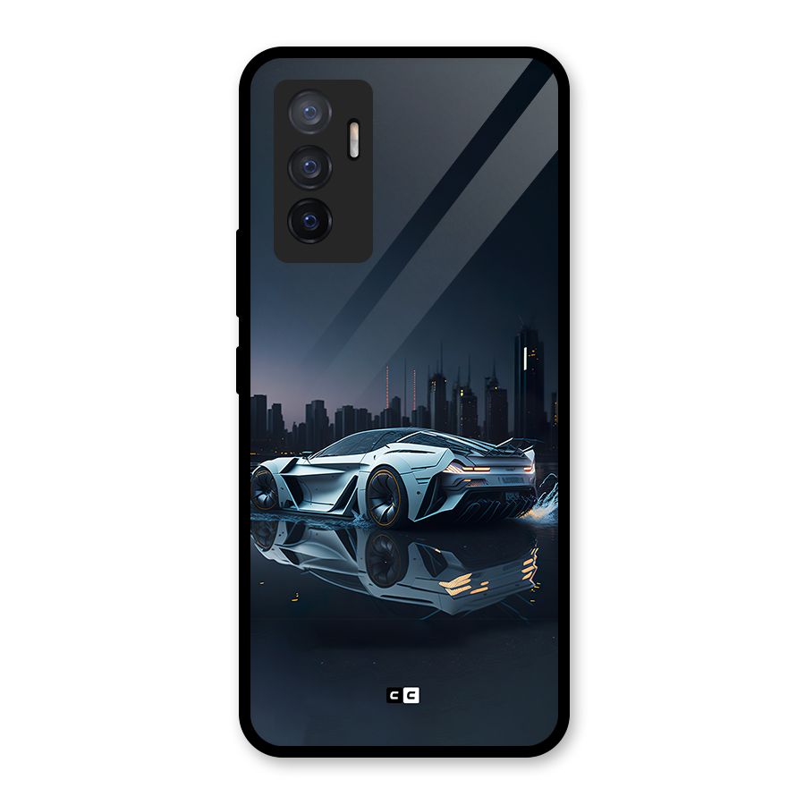 Car of Future Glass Back Case for Vivo V23e