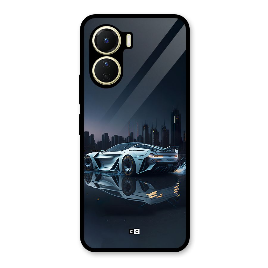 Car of Future Glass Back Case for Vivo Y16