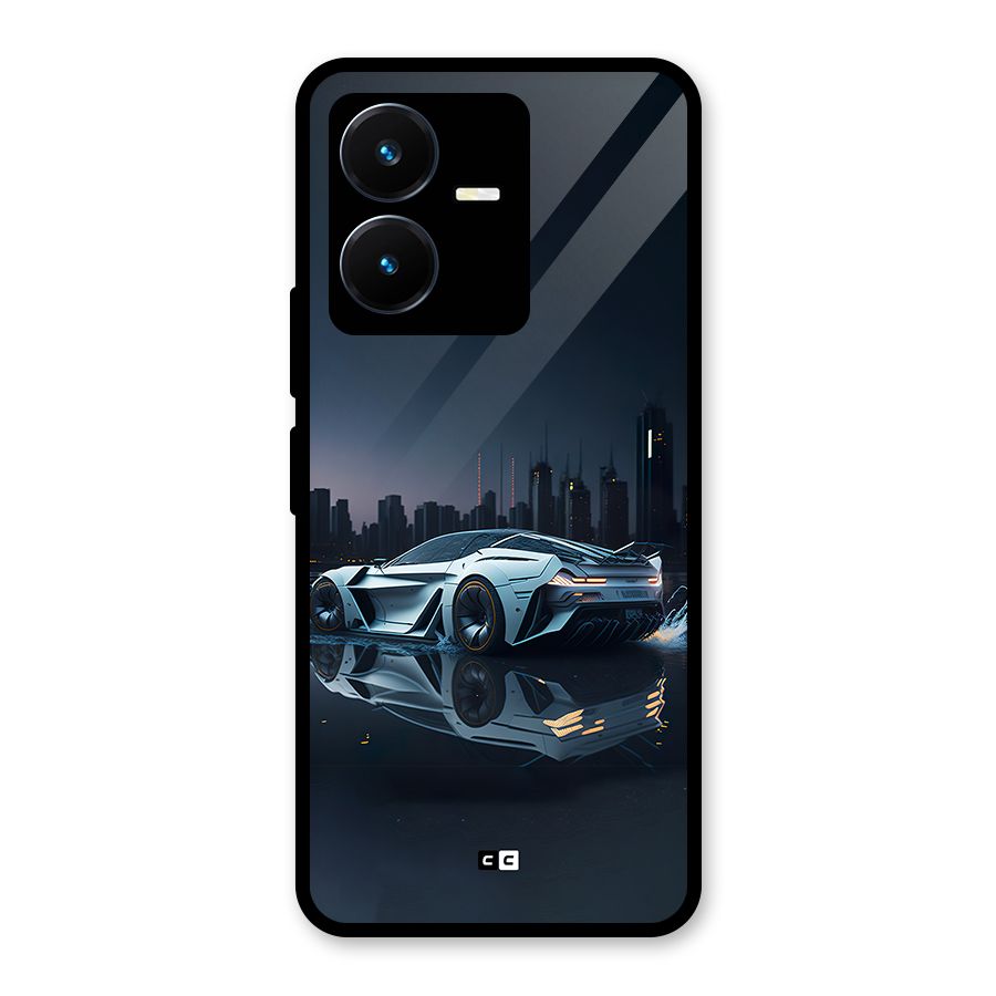 Car of Future Glass Back Case for Vivo Y22