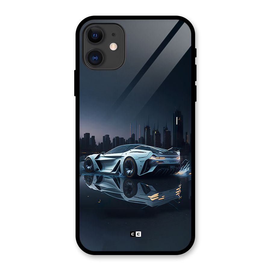 Car of Future Glass Back Case for iPhone 11