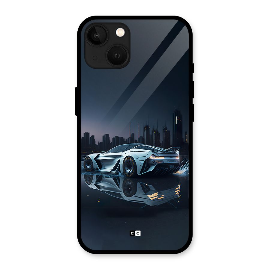 Car of Future Glass Back Case for iPhone 13