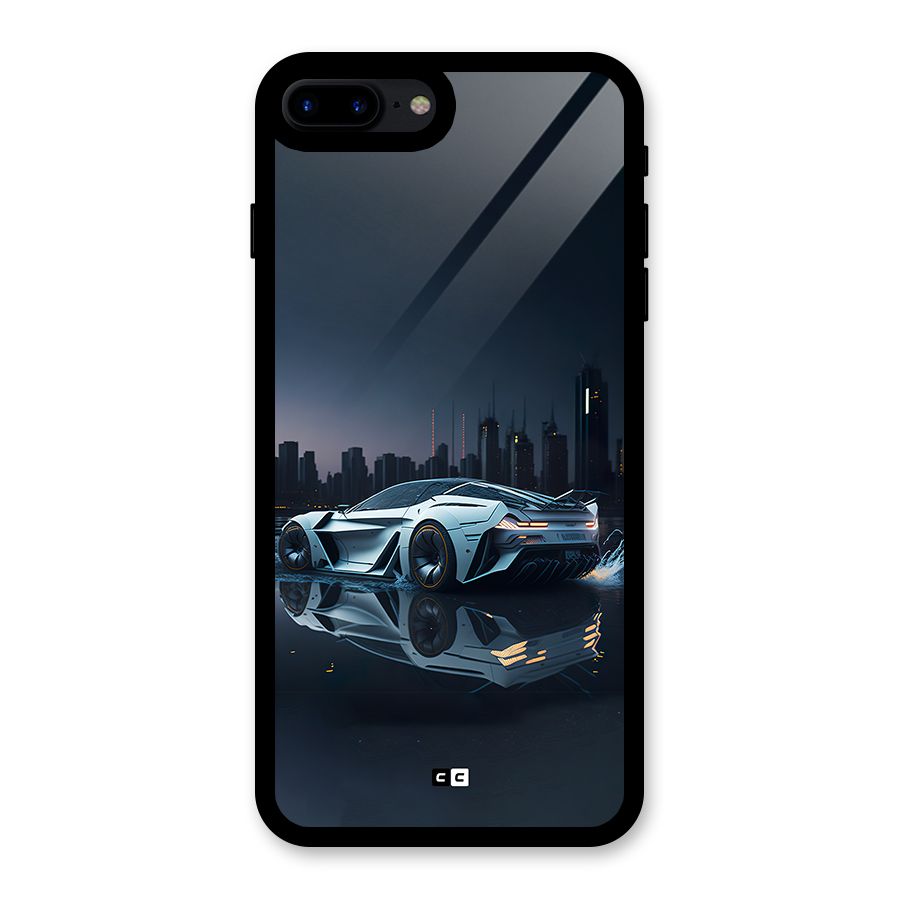 Car of Future Glass Back Case for iPhone 7 Plus