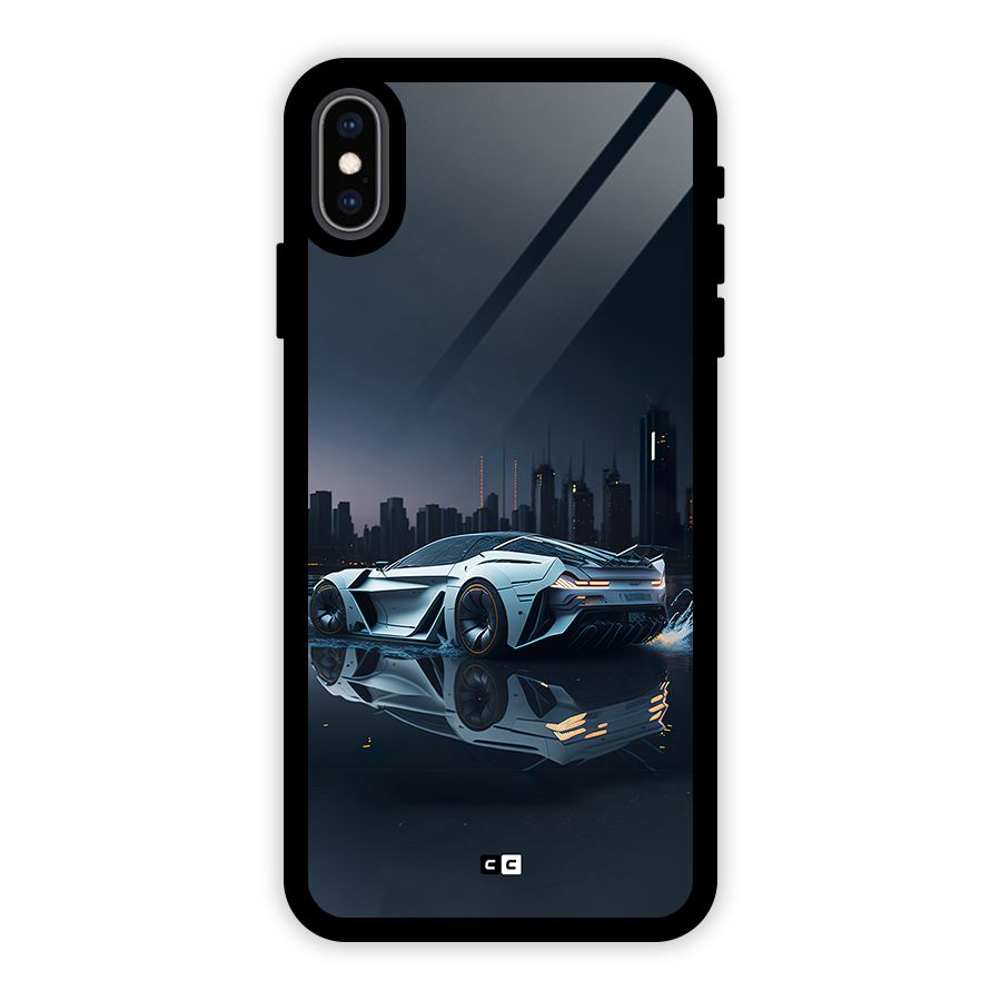 Car of Future Glass Back Case for iPhone XS Max
