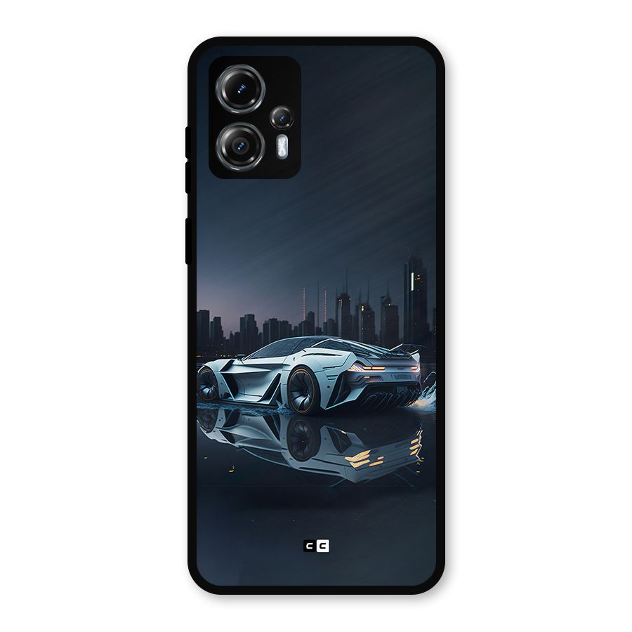 Car of Future Metal Back Case for Moto G13