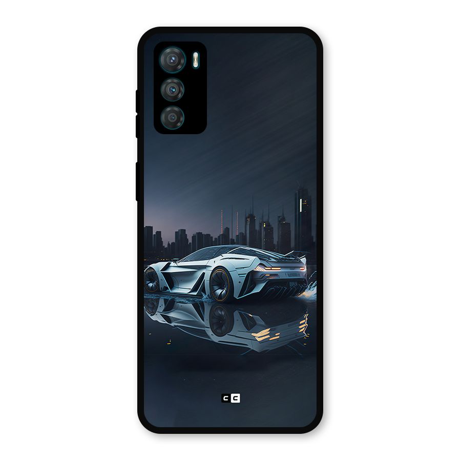 Car of Future Metal Back Case for Moto G42