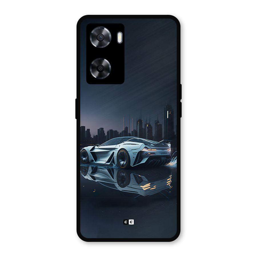 Car of Future Metal Back Case for Oppo A57 2022