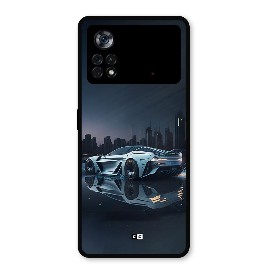 Car of Future Metal Back Case for Poco X4 Pro 5G