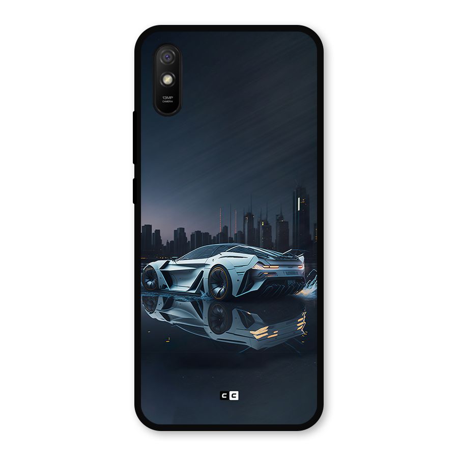 Car of Future Metal Back Case for Redmi 9a