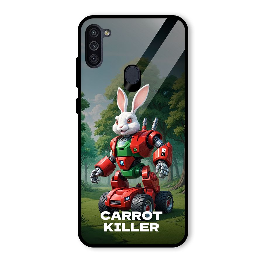 Carrot Killer Glass Back Case for Galaxy M11