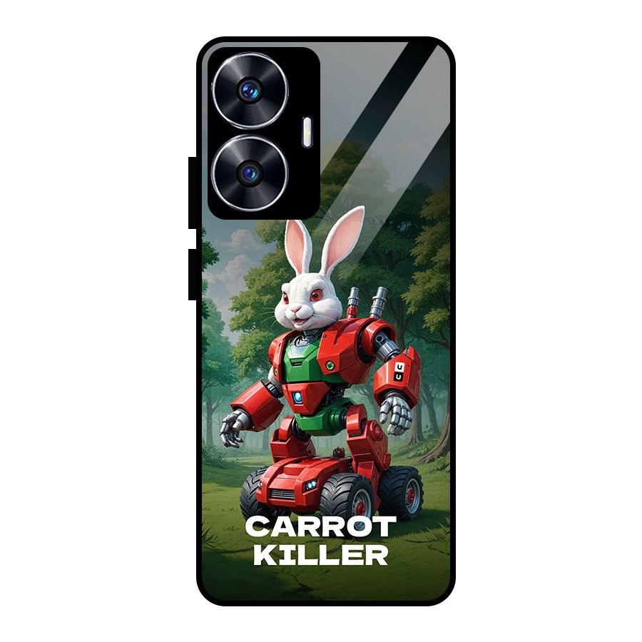 Carrot Killer Glass Back Case for Realme Narzo N55