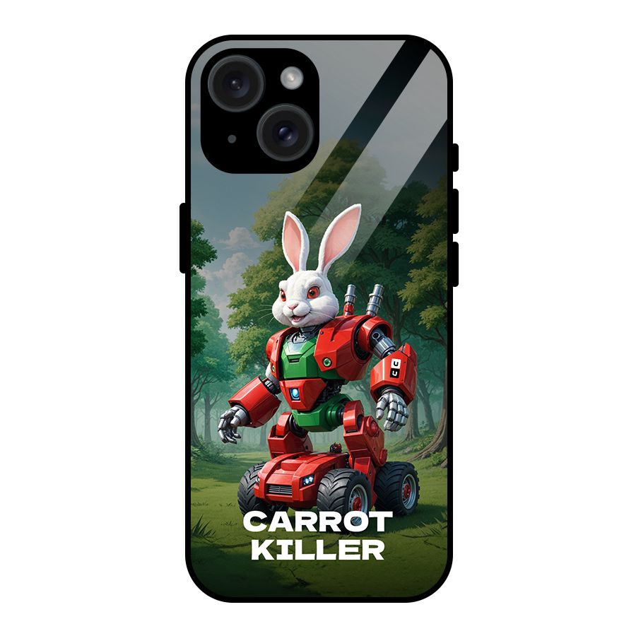 Carrot Killer Glass Back Case for iPhone 15