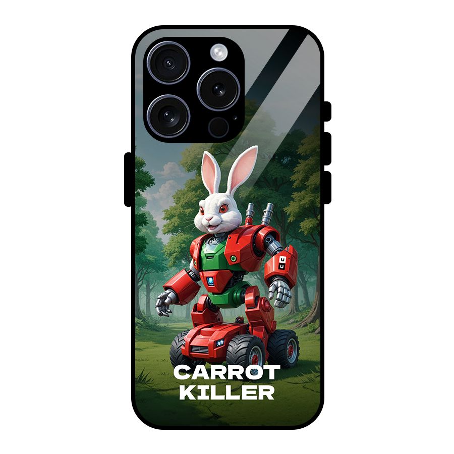 Carrot Killer Glass Back Case for iPhone 15 Pro