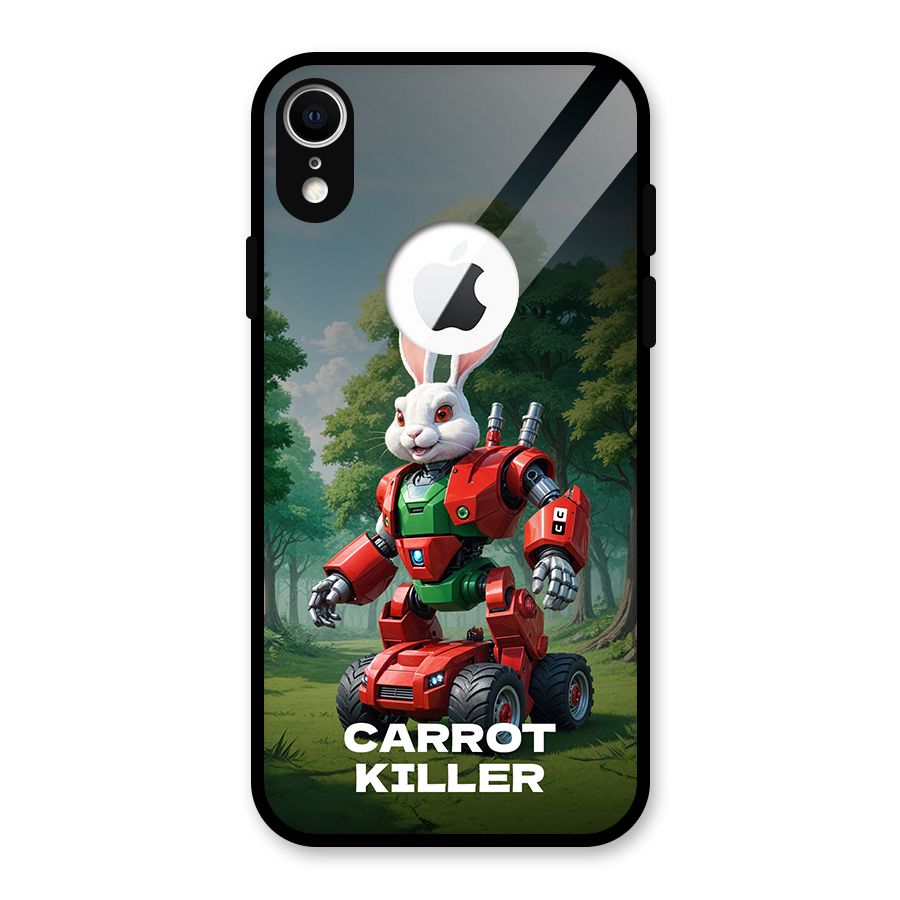 Carrot Killer Glass Back Case for iPhone XR Logo Cut