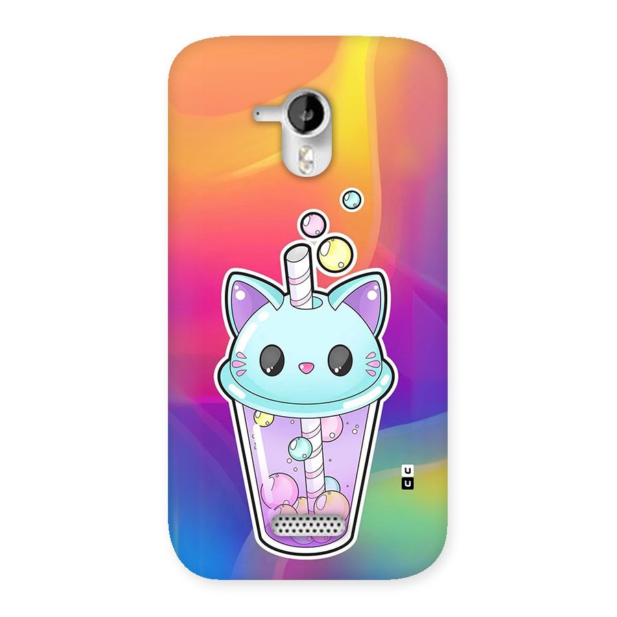 Cat Drink Back Case for Canvas HD A116