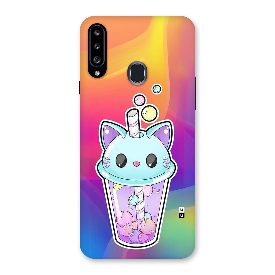 Cat Drink Back Case for Galaxy A20s
