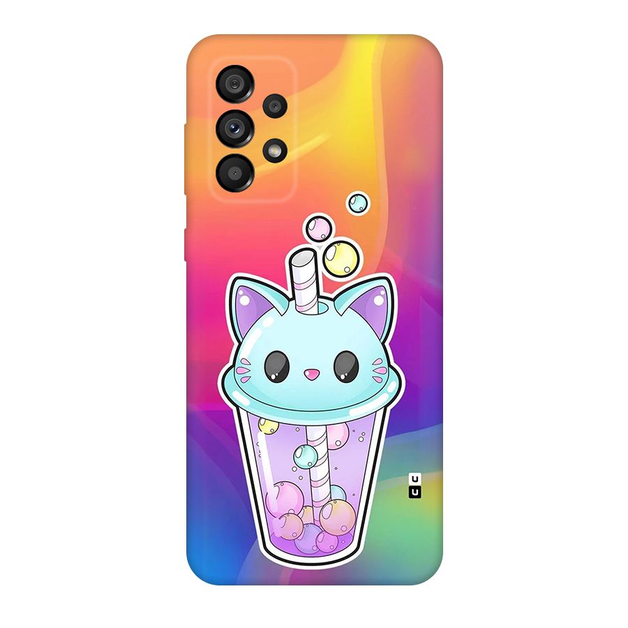 Cat Drink Back Case for Galaxy A73 5G