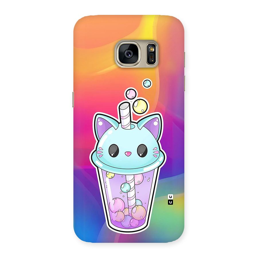 Cat Drink Back Case for Galaxy S7