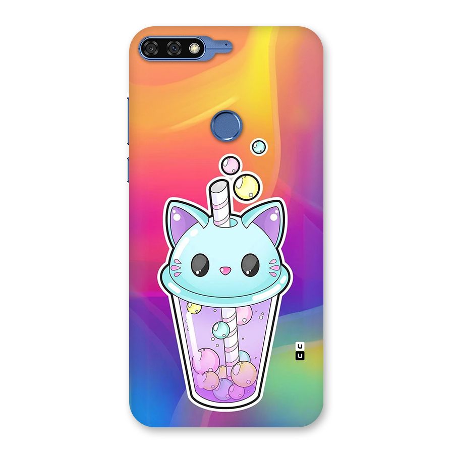 Cat Drink Back Case for Honor 7C