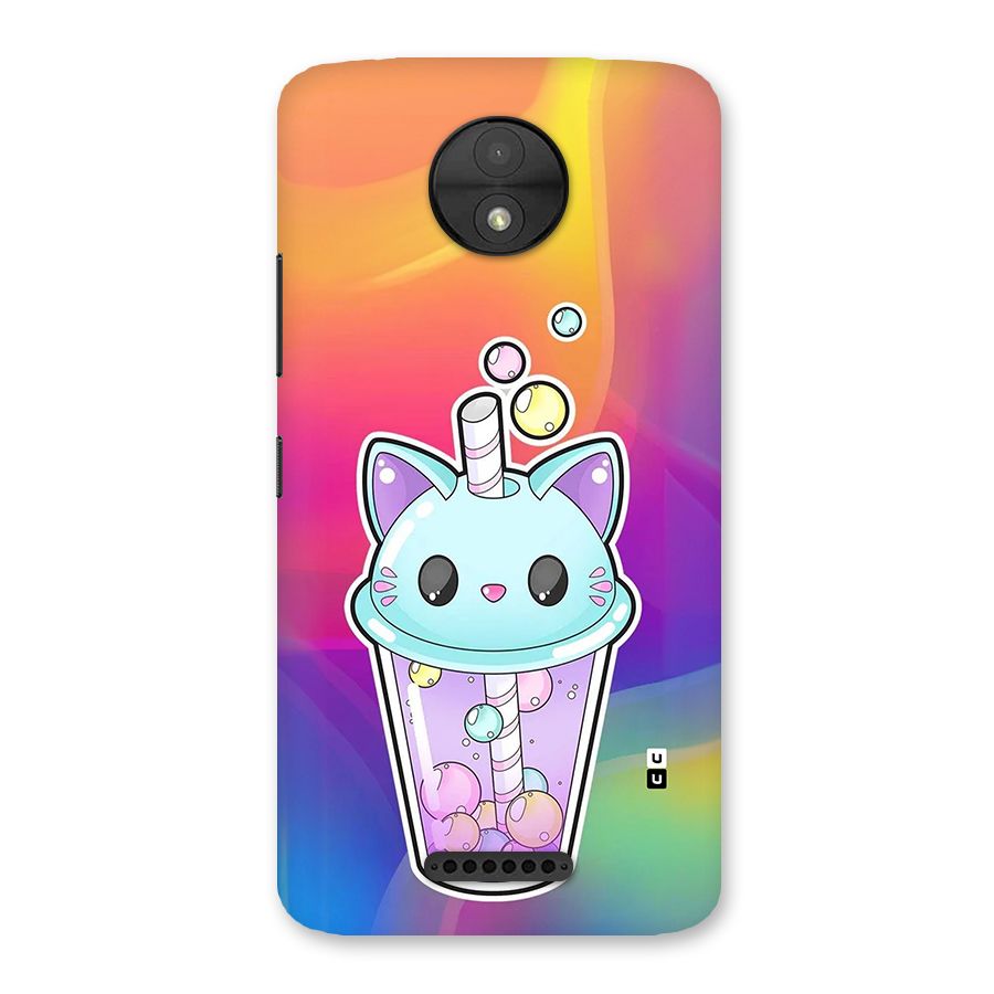 Cat Drink Back Case for Moto C