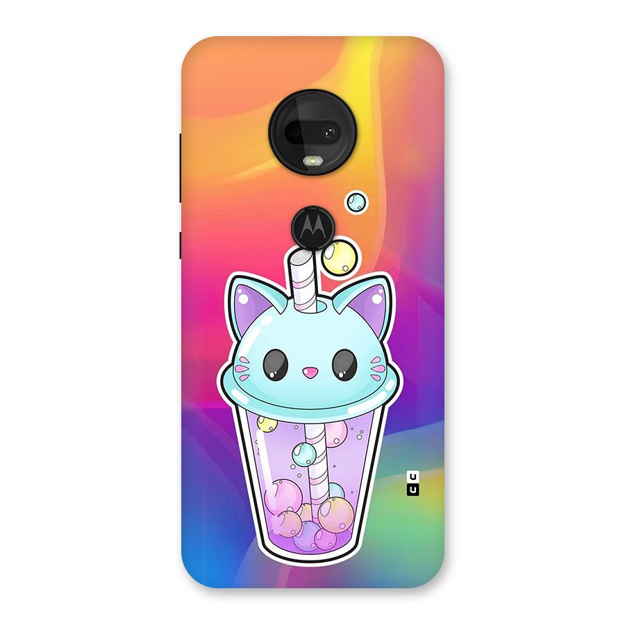 Cat Drink Back Case for Moto G7