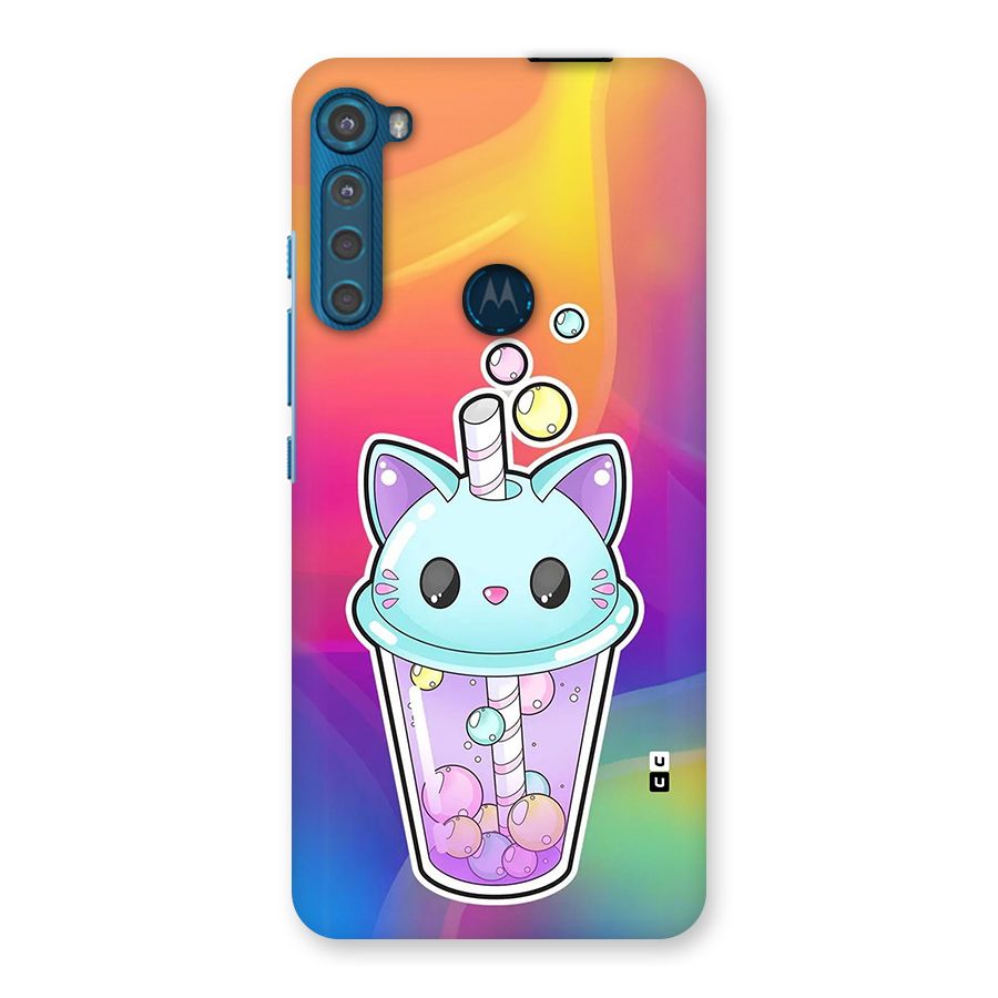 Cat Drink Back Case for Motorola One Fusion Plus
