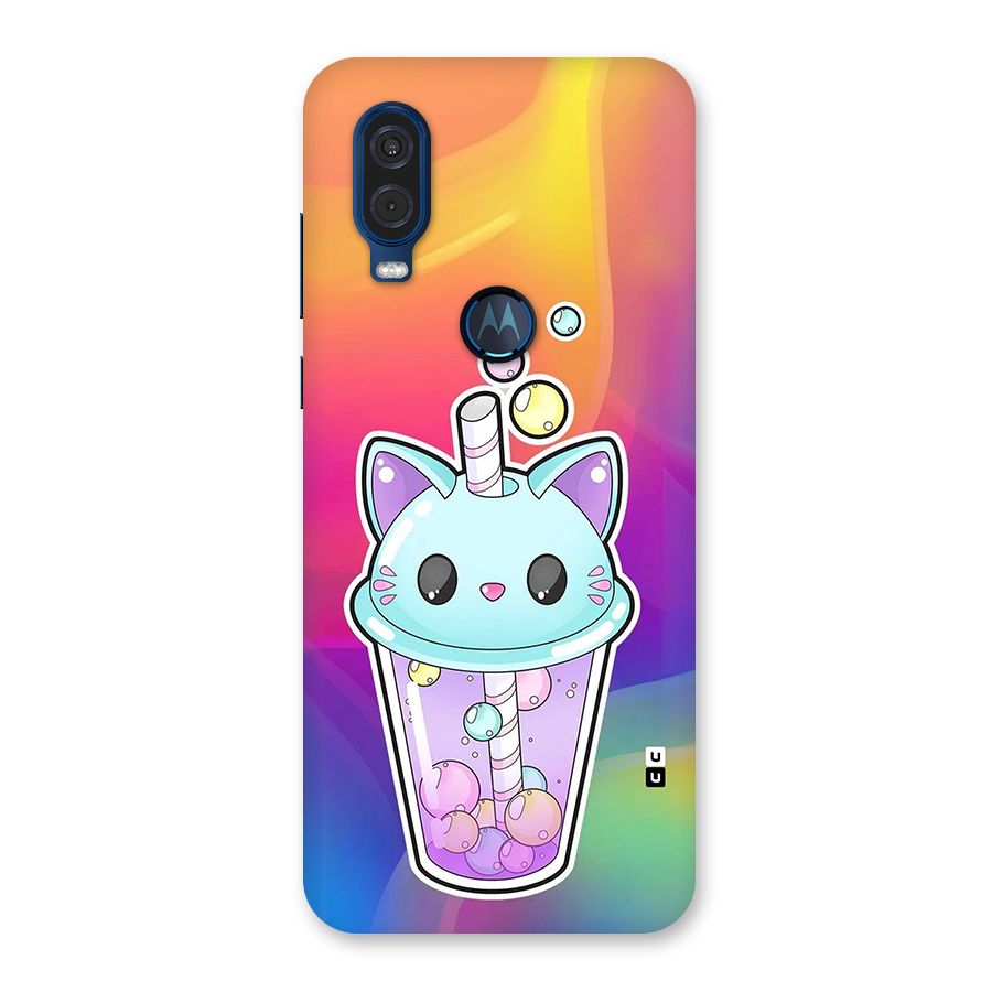 Cat Drink Back Case for Motorola One Vision