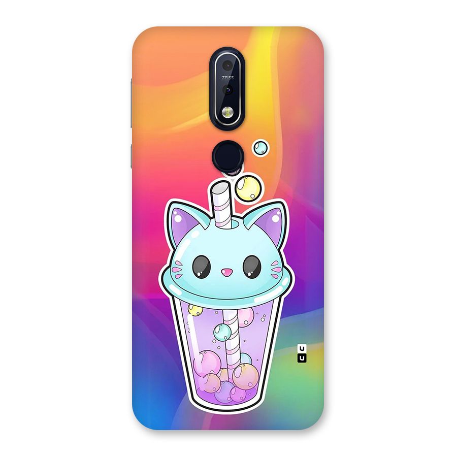 Cat Drink Back Case for Nokia 7.1