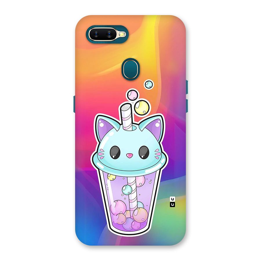 Cat Drink Back Case for Oppo A12